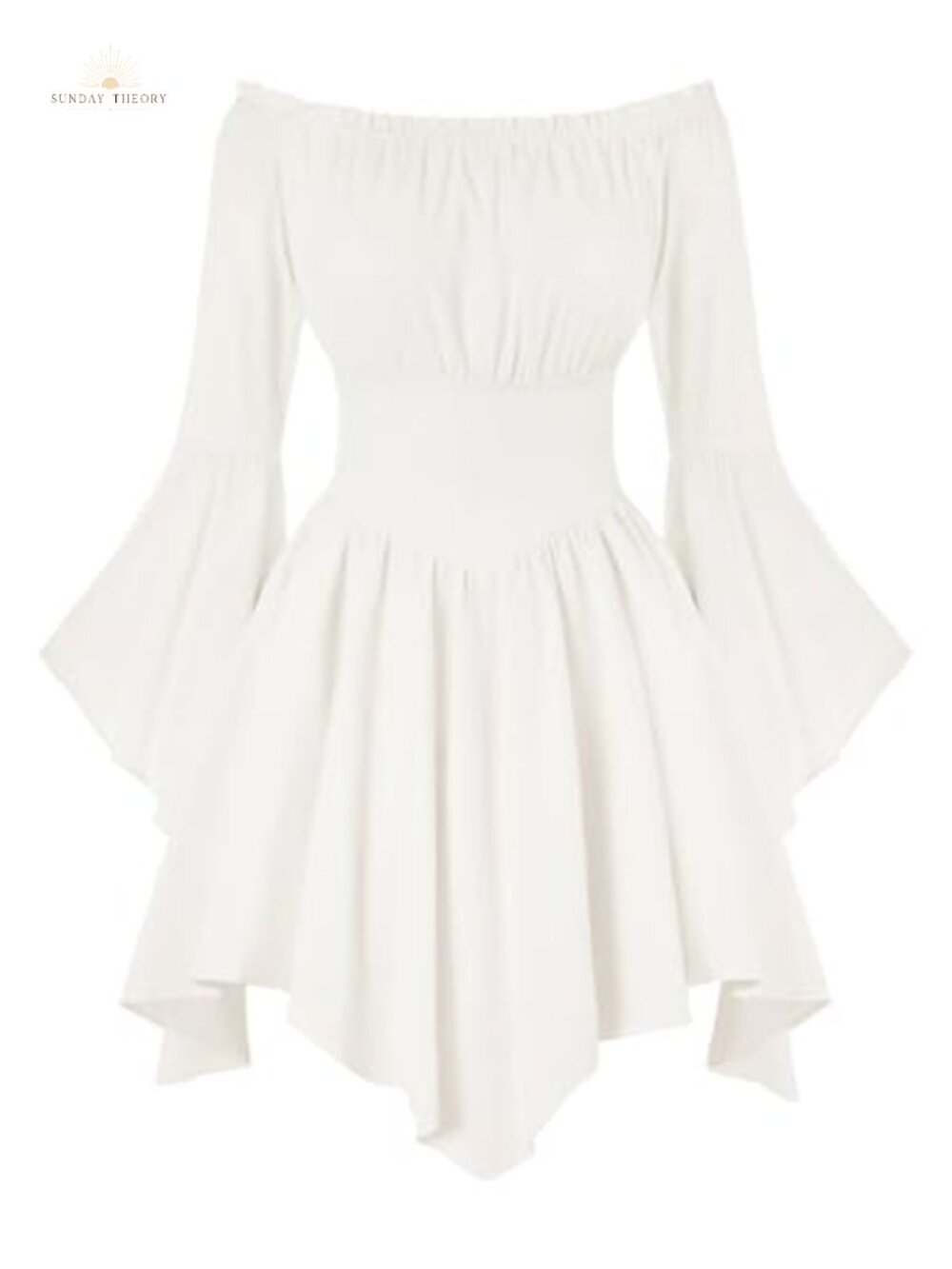 Renaissance Costume Dress Off Shoulder Corset Bell Sleeve